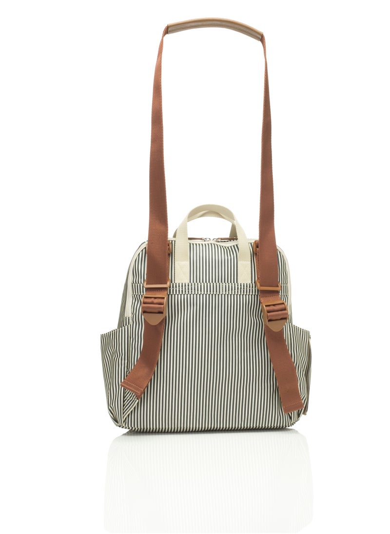 Babymel - Robyn Convertible Diaper Bag - Navy Stripe - Image 1