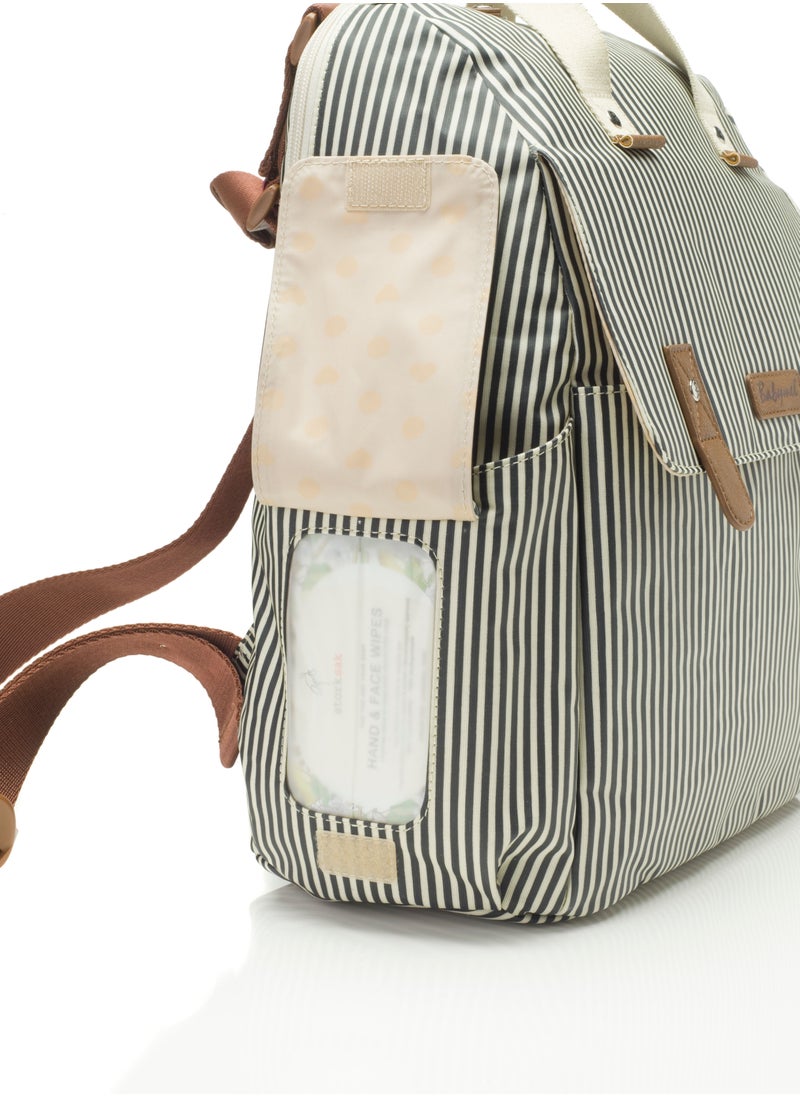 Babymel - Robyn Convertible Diaper Bag - Navy Stripe - Image 1