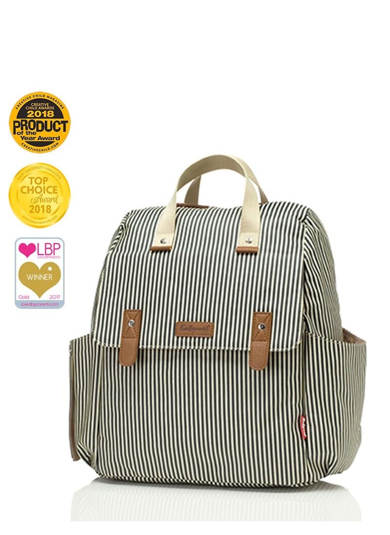 Babymel - Robyn Convertible Diaper Bag - Navy Stripe - Image 1