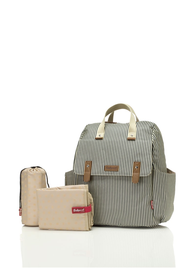 Babymel - Robyn Convertible Diaper Bag - Navy Stripe - Image 1