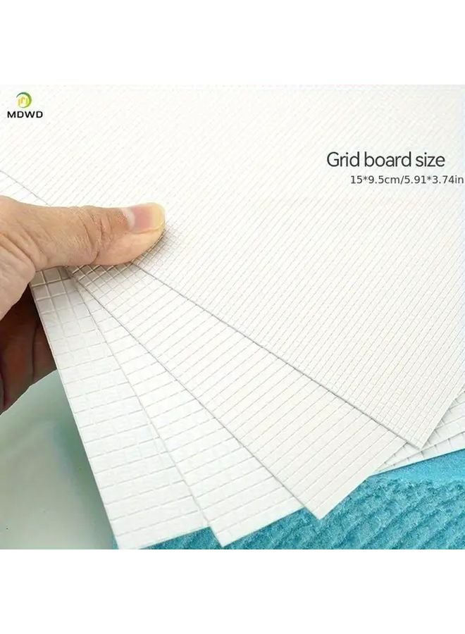 لوح شبكي ABS مقاس 4 مم × 4 مم، قطعتان، مجموعة بناء DIY لطاولة الرمل، لوح نموذجي لصنع مشاهد الديوراما والعمارة - Image 3