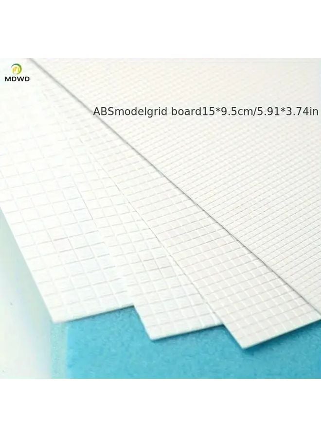 لوح شبكي ABS مقاس 4 مم × 4 مم، قطعتان، مجموعة بناء DIY لطاولة الرمل، لوح نموذجي لصنع مشاهد الديوراما والعمارة - Image 1