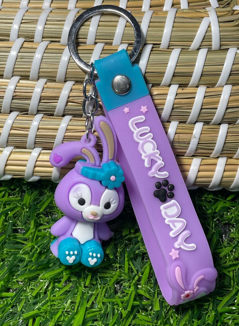 ميدالية مفاتيح كرتونية مميزة اكسسوار أنيق سلسلة مفاتيح بشخصية قطة مع شريط يتناسب مع مفاتيح السيارة والمحفظة والحقيبة هدية ابداعية جميلة - Image 1