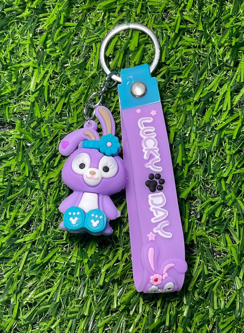 ميدالية مفاتيح كرتونية مميزة اكسسوار أنيق سلسلة مفاتيح بشخصية قطة مع شريط يتناسب مع مفاتيح السيارة والمحفظة والحقيبة هدية ابداعية جميلة - Image 3