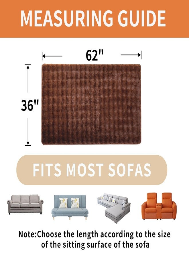 Hittun Waterproof Dog Bed Cover Non Slip Couch Covers for Dogs Washable Soft Faux Fur Sofa Cover Couch Covers for 3 Cushion Couch Sofa Pet Friendly (Brown) - Image 4
