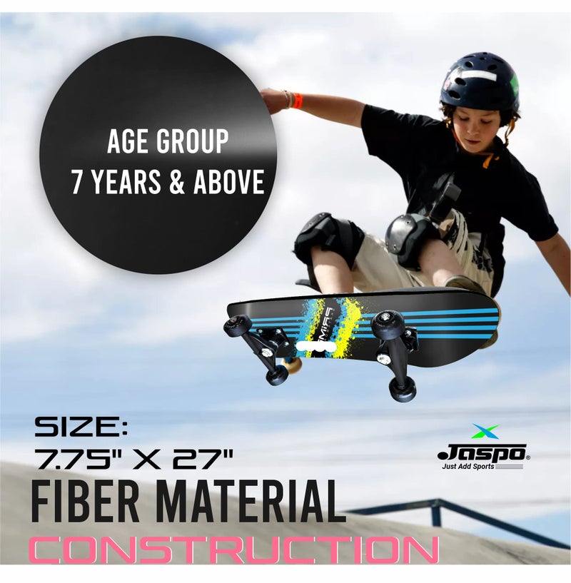 Jaspo Hurricane Speedex (27" * 7.75") Fiber Skateboard Suitable for Age Group Above 7 Years, Fibreglass, Green - Image 2