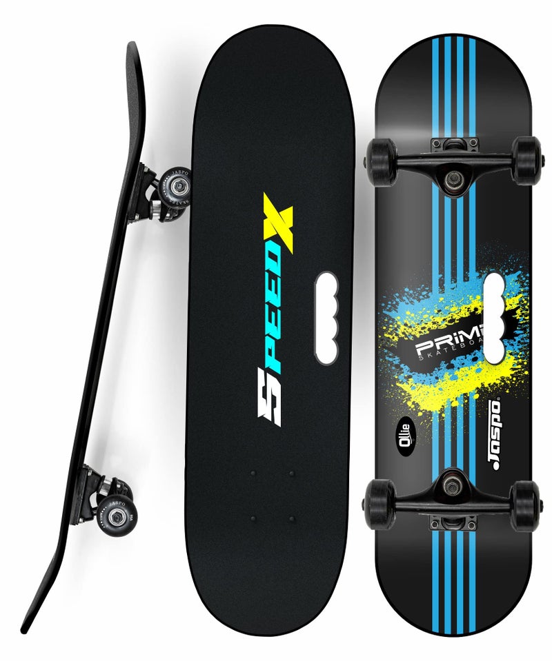 Jaspo Hurricane Speedex (27" * 7.75") Fiber Skateboard Suitable for Age Group Above 7 Years, Fibreglass, Green - Image 1