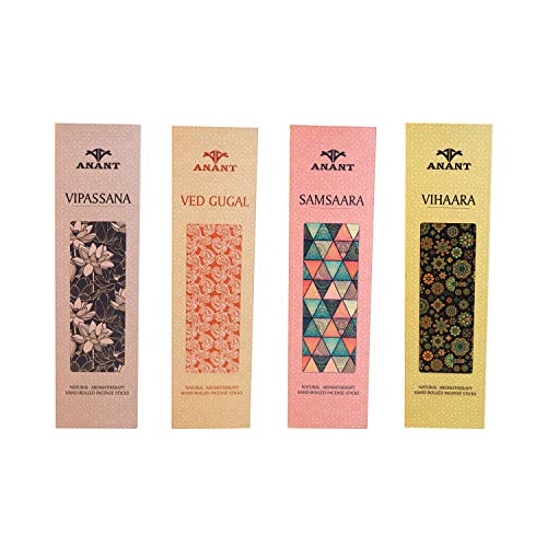 Anant Natural Hand Rolled Premium Fragrance Incense Sticks | Pack of 4 | Samsaara | Vipassana | Ved Gugal | Vihaara | Spiritual Agarbattis - 40 Sticks/Box - Image 2