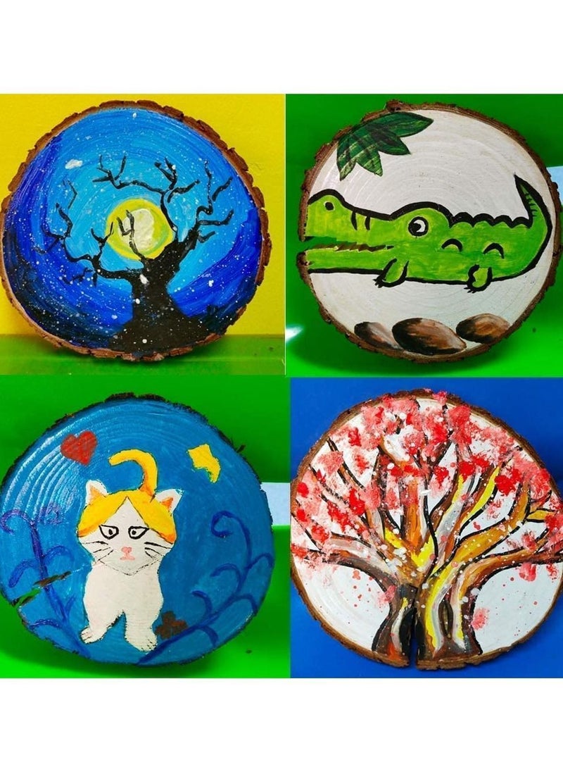Y&D - Unfinished Wood Slices  Large Slices for Crafts, Centerpieces Tables Slabs DIY Painting Displaying - Image 1