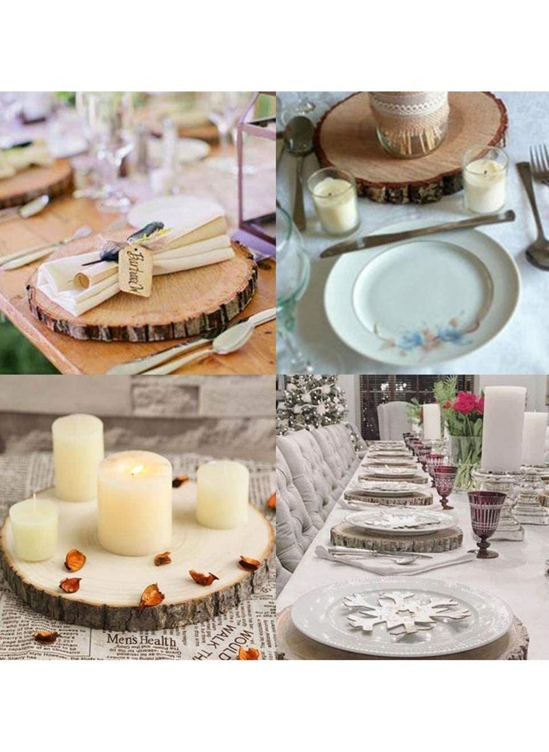 Y&D - Unfinished Wood Slices  Large Slices for Crafts, Centerpieces Tables Slabs DIY Painting Displaying - Image 1