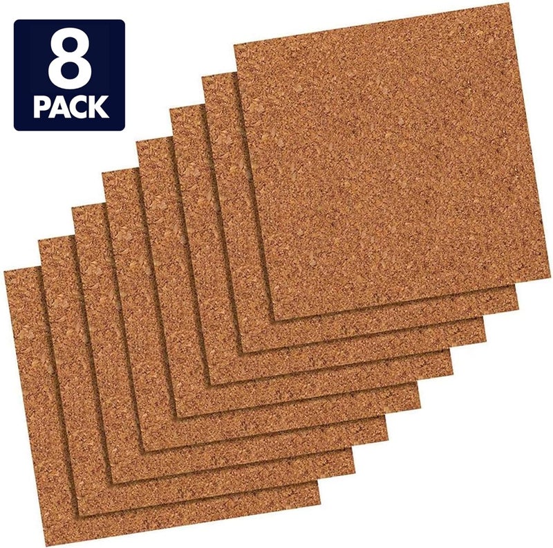 Quartet Cork Tiles, Bulletin Board Cork Panels 12" x 12" x 3/16", Natural, 8 Pack (108) - Image 2