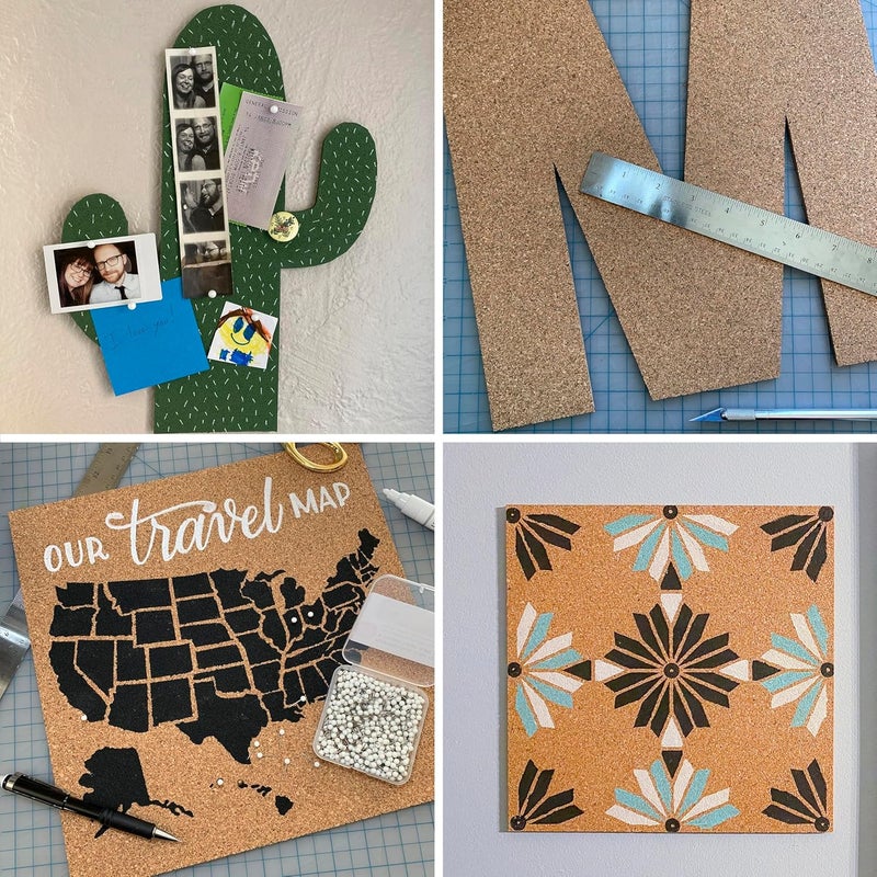 Quartet Cork Tiles, Bulletin Board Cork Panels 12" x 12" x 3/16", Natural, 8 Pack (108) - Image 3