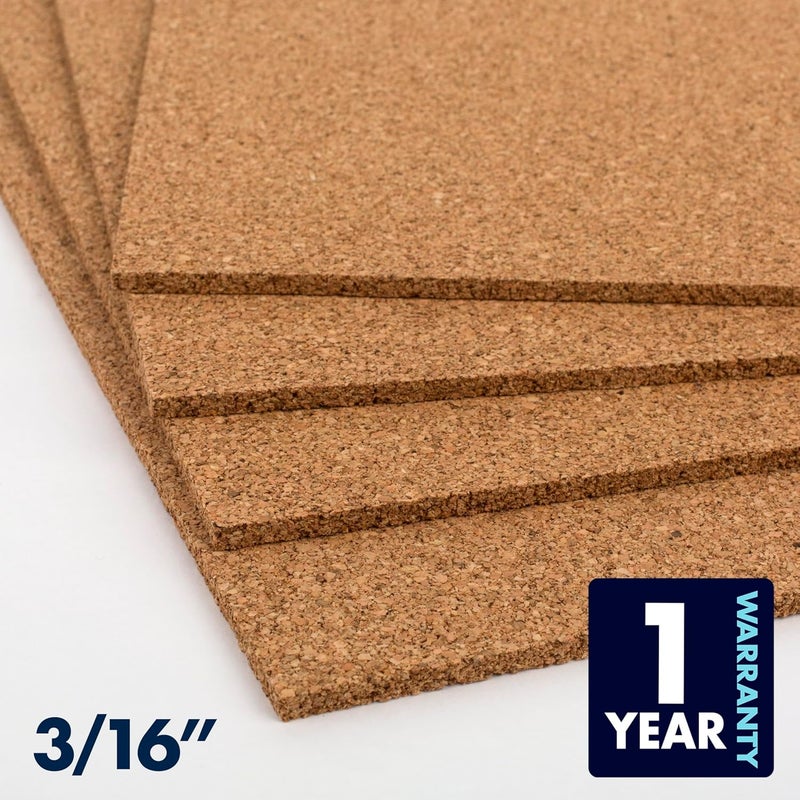 Quartet Cork Tiles, Bulletin Board Cork Panels 12" x 12" x 3/16", Natural, 8 Pack (108) - Image 5