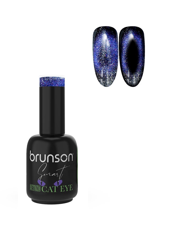 brunson طلاء أظافر جل 15 مل جل قطة عيون ذكي بلمسة لامعة لمسة نهائية لامعة تدوم طويلاً تألق مقاوم للتقشير لصالون الأظافر طلاء أظافر جل UV قابل للنقع