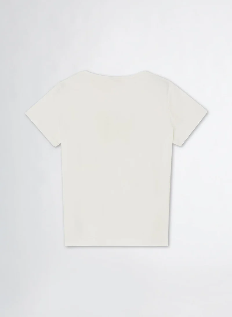 Liu Jo Cotton T-shirt with beads