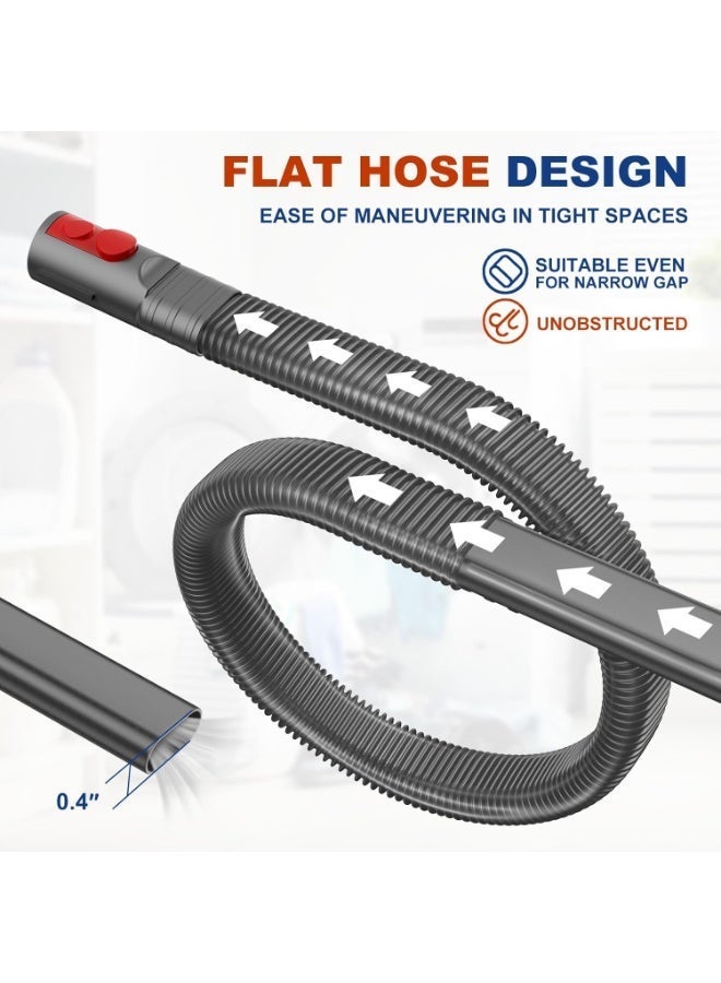 Dryer Vent Cleaner Kit Compatible with Dyson Dryer Lint Vacuum Hose Attachment Removes Deep Lint Adapter Compatible with Dyson V7 V8 V10 V11 V15 etc Cordless Vacuum Cleaner, Grey - Image 4