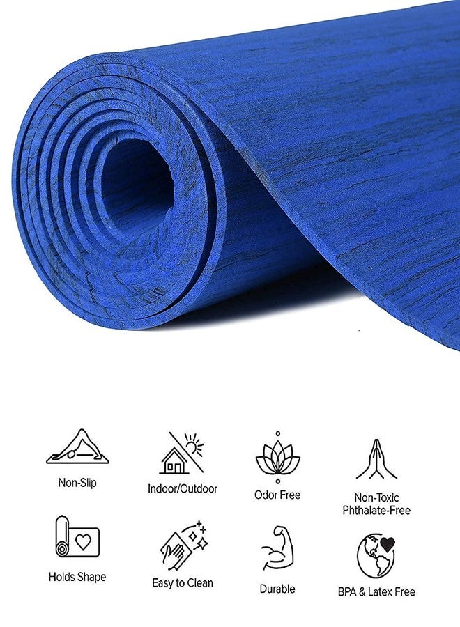 AESTROKE Yoga Mat (4 mm) for Men & Women with Carry Strap| | Exercise Mat for Workout Yoga Fitness Pilates and Meditation, Anti Skid |Anti Slip For Home & Gym - Image 4
