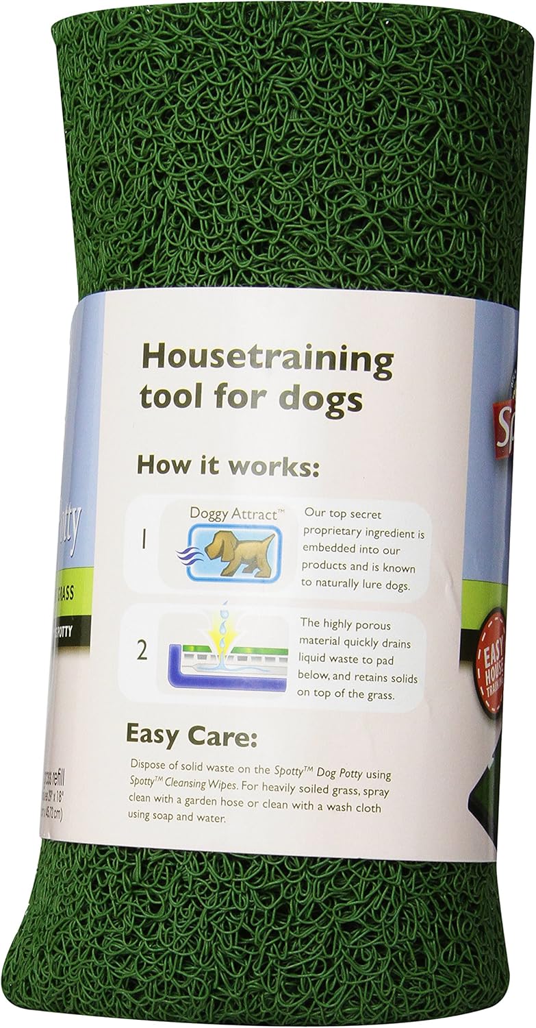 Spotty Dog Potty Replacement Grass for Indoor House Training - 29" x 18" Artificial Turf Mat - Image 3