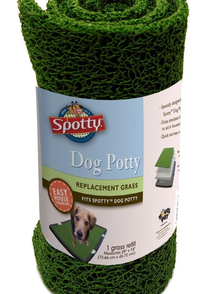 Spotty Dog Potty Replacement Grass for Indoor House Training - 29" x 18" Artificial Turf Mat - Image 1