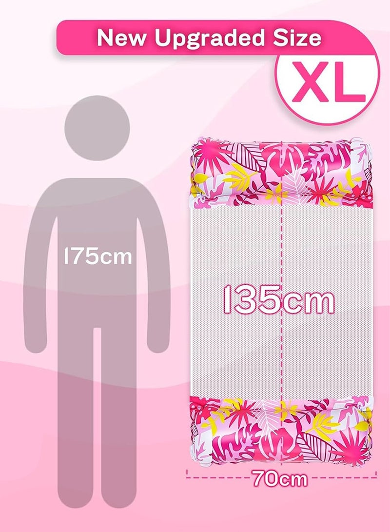 Chillspace 2 Pack Pool Floats with Air Pumps, Inflatable Pool Floaty, 4-in-1 Swimming Inflatable Pool Floating Bed, Hammock for Swimming Pool, Thick - Image 4