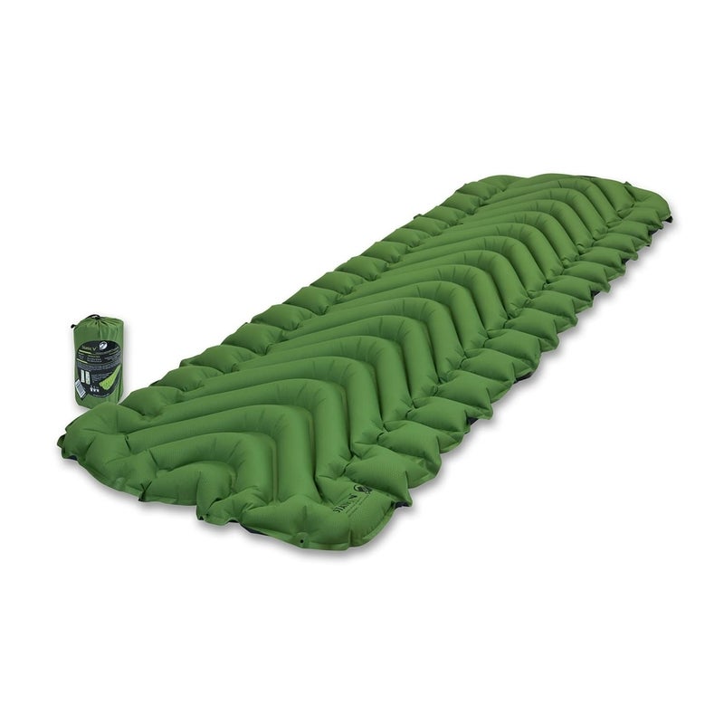 KLYMIT Static V Lightweight Inflatable Sleeping Pad Comfortable Lightweight Easy to Inflate Portable Air Bed Mattress for Camping Backpacking and Hiking Green
