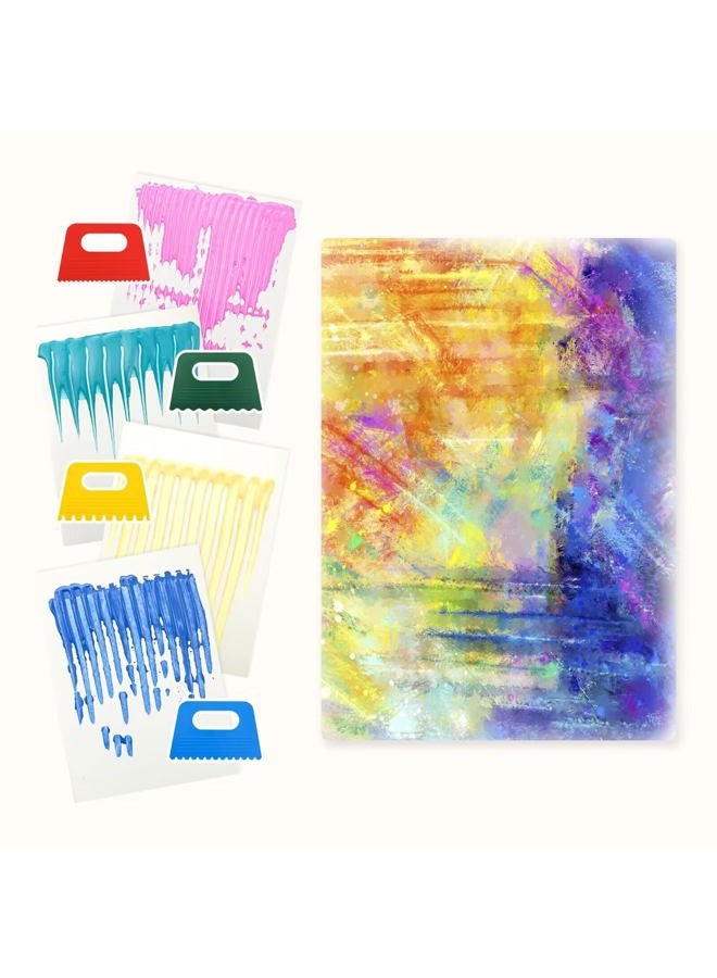 gocreate 9 x12 Inch Large Gel Printing Plate Gel Painting Plate Monoprinting Gel Block for Stamping, Cardmaking Printmaking with Stencils, 4 Scrappers - Image 5