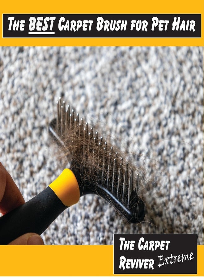 Johnny World Carpet Reviver Extreme - Dual-Action Brush with Metal Tines - Lifts Carpet Pile & Removes Pet Hair - Restore Rugs, Refresh High-Traffic Areas, Eliminate Embedded Fur - Essential Carpet Grooming Tool - Image 3