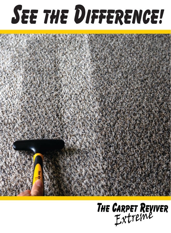 Johnny World Carpet Reviver Extreme - Dual-Action Brush with Metal Tines - Lifts Carpet Pile & Removes Pet Hair - Restore Rugs, Refresh High-Traffic Areas, Eliminate Embedded Fur - Essential Carpet Grooming Tool - Image 2