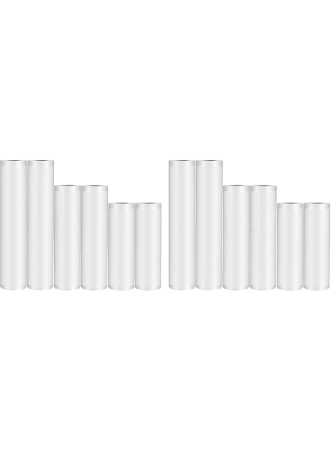 SKY-TOUCH 6Pack Vacuum Sealer Bags : Thickened Puncture Prevention Food Saver Bpa Free For Sous Vide Cooking Mircowave Freezer Food Storage (15 * 500Cm 22 * 500Cm 28 * 500Cm) (Pack Of 2)