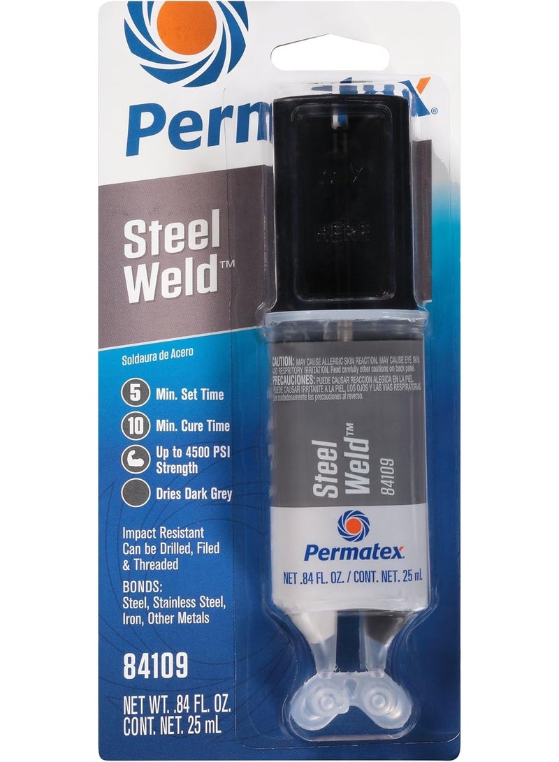 Permatex 84109 PermaPoxy 4 Minute Multi-Metal Epoxy, 0.84 oz. , Grey