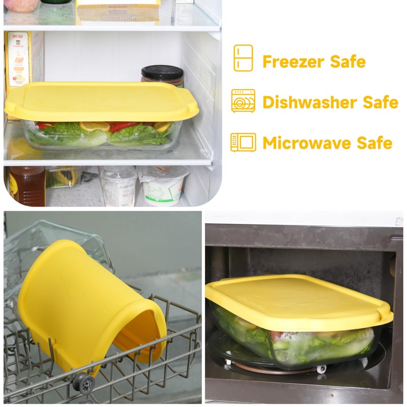 Purekra Silicone Lids for Pyrex 232ä¸¨232-D Glass Baking Dish, 1 Pack Silicone Lid for Pyrex Glass Baking Dish, Dishwasher & Freezer & Microwave Safe (Baking Dish Not included) - Image 5
