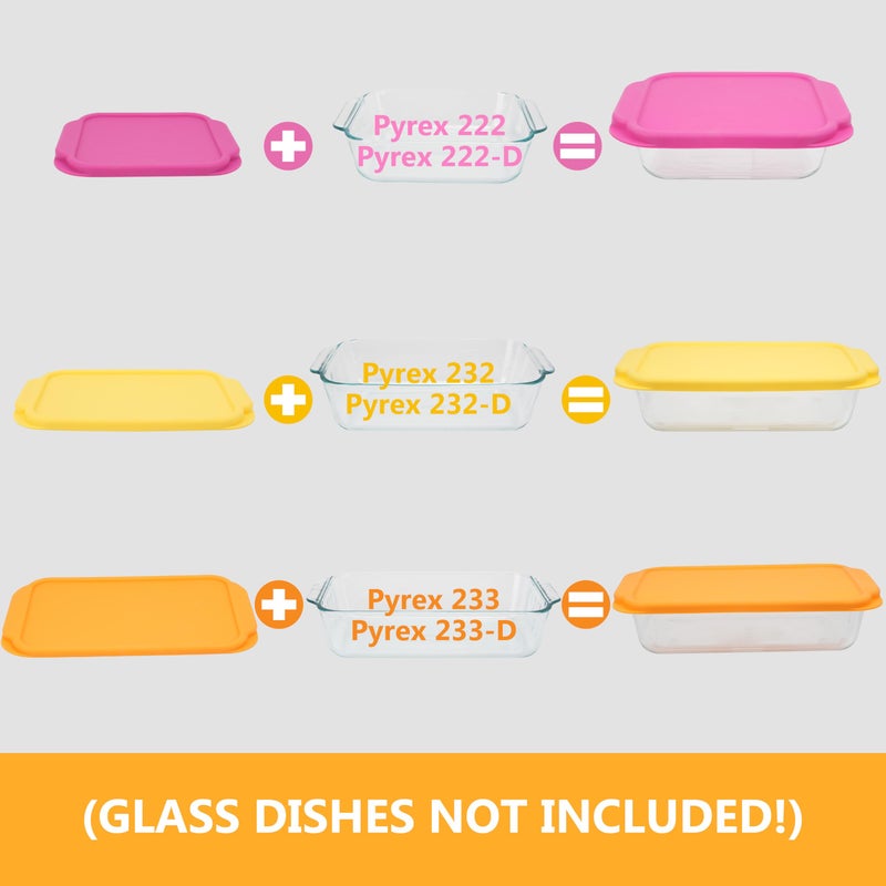 Purekra Silicone Lids for Pyrex 232ä¸¨232-D Glass Baking Dish, 1 Pack Silicone Lid for Pyrex Glass Baking Dish, Dishwasher & Freezer & Microwave Safe (Baking Dish Not included) - Image 3
