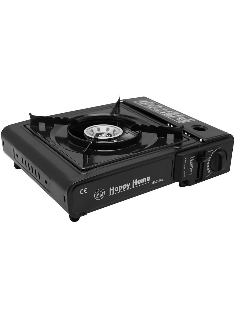 Happy Home Portable Gas Stove 2 in 1 Outdoor Picnic Stove with Extra Side Nozzle for Installing Large Size Gas Cylinder Tube - Image 1