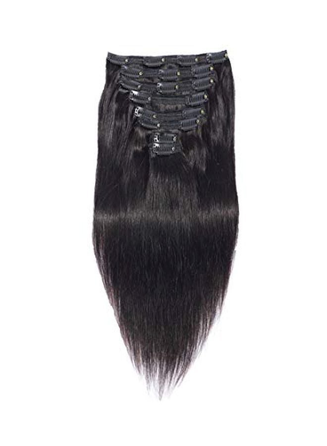 NIBEMINENT 8-Piece Medium Length Hair Extension Black