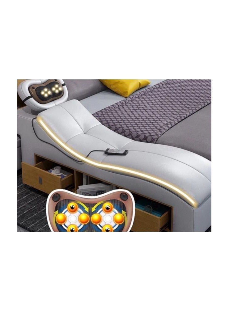 AWD Smart Bed Provided with Projector, Wireless Charging, Bluetooth Speaker, Stool, Small Dressing Table, Safe Box, Side Cabinet and Massage for Back and Neck. King Size Smart Bed. - Image 3