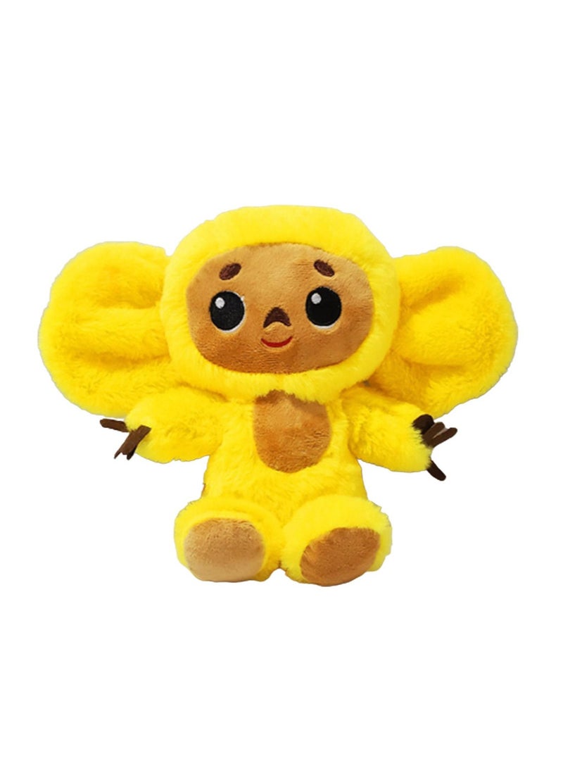 Plush Cheburashka Monkey Yellow Cute Plush Russian Cartoon Cheburashka Big Eared Monkey 30 Cms - Image 2
