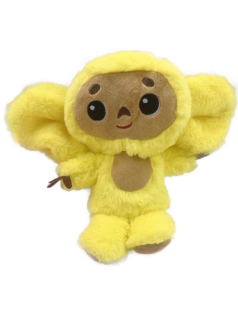 Plush Cheburashka Monkey Yellow Cute Plush Russian Cartoon Cheburashka Big Eared Monkey 30 Cms - Image 1
