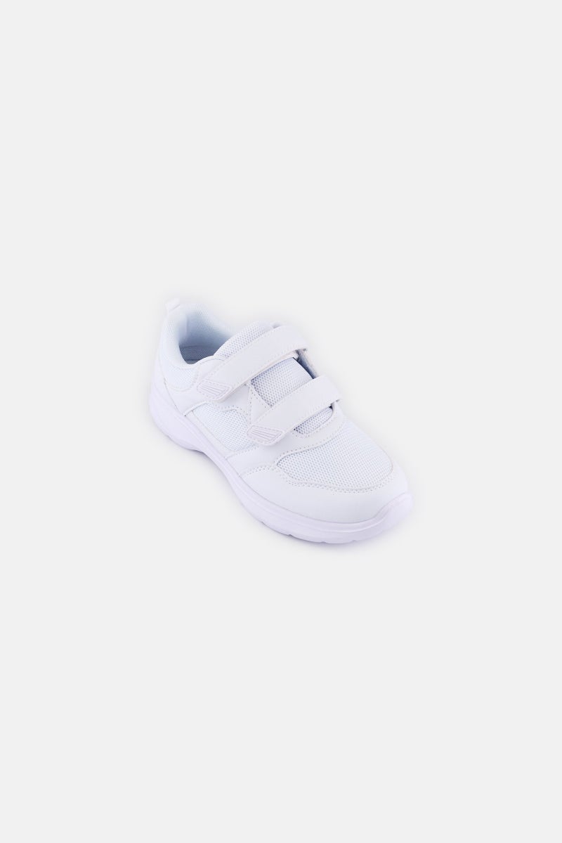 English Laundry Kids Girls Velcro Closure Shoes, White - Image 1