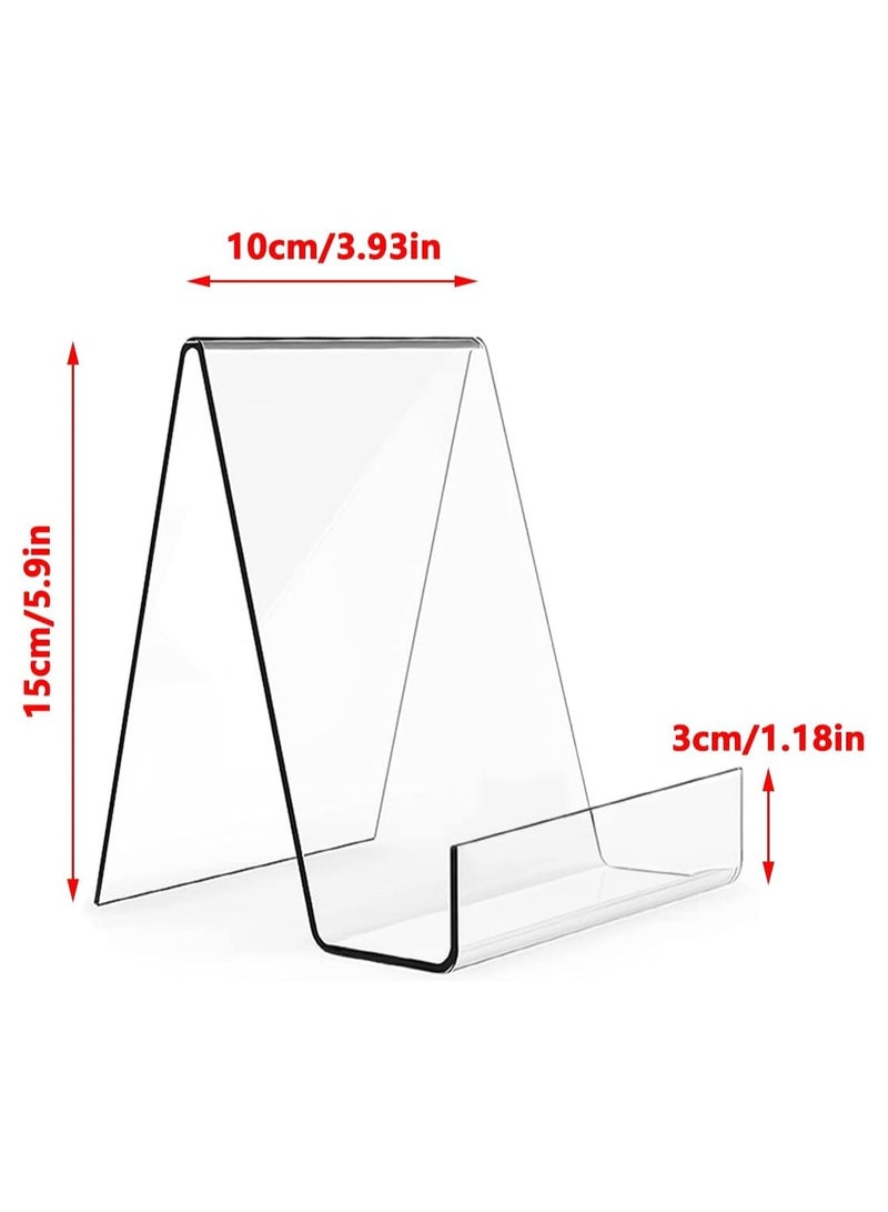 تي بي جي بي حامل كتب أكريليك شفاف مكون من 3 قطع، حامل عرض كتب شفاف من الأكريليك الشفاف، حامل لوحة كتب من الأكريليك الشفاف، حامل عرض طاولة لعرض الكتب والدفاتر والكتب المصورة - Image 2