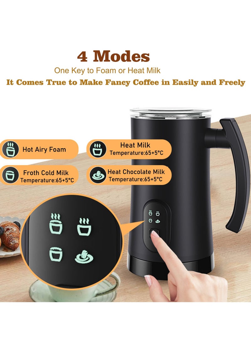 Generic Milk Frother, 4 in 1 Electric Milk Steamer, Automatic Hot and Cold Foam Maker , 12 oz/350ml Detachable Milk Steamer for Coffee, Latte, Hot Chocolates, Cappuccino  - Image 2