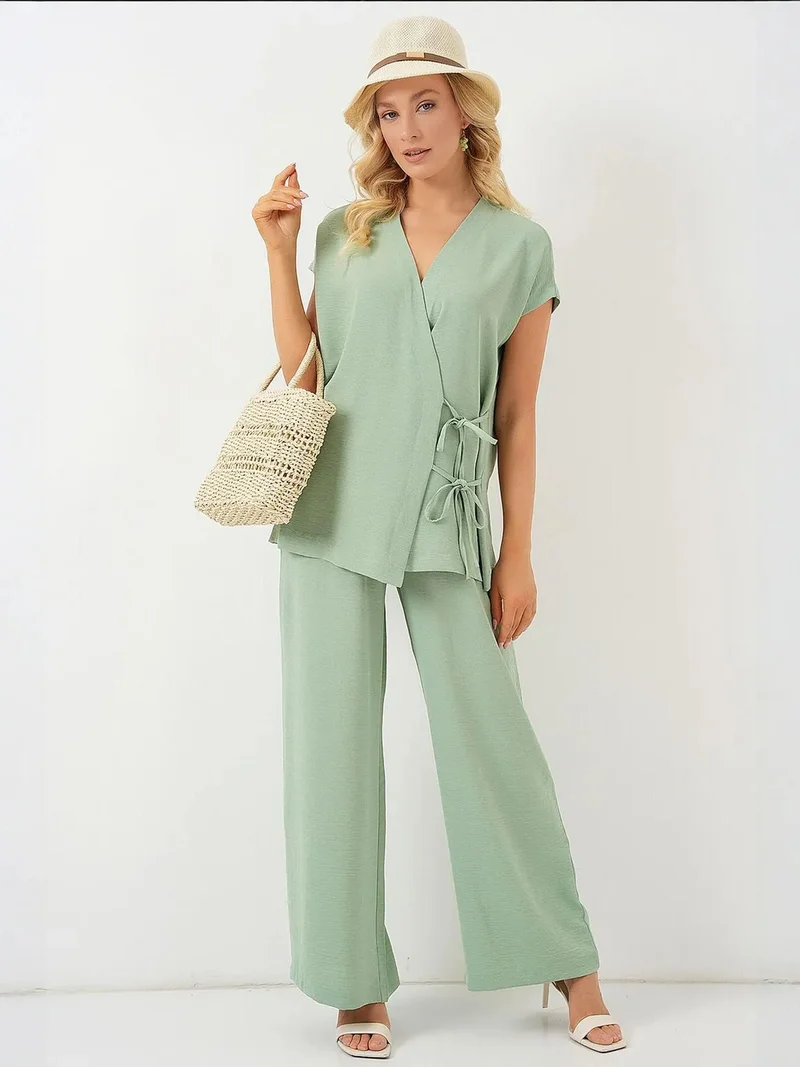 BDART V-Neck Textured Two-Piece Co-ord Set