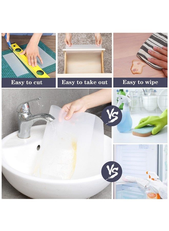 ElastPro ElastPro (30 cm X 1.5 m) Transparent EVA Food Grade Washable Anti Slip Mat/Sheet for Fridge, Shelf Liner, Table, Kitchen Drawer mat (Diamond Texture, Transparent)  - Image 3