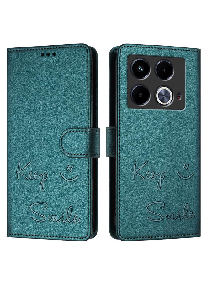 S-TOP Case For Infinix Note 40 4G Smile Embossing RFID Leather Phone Case - Image 3