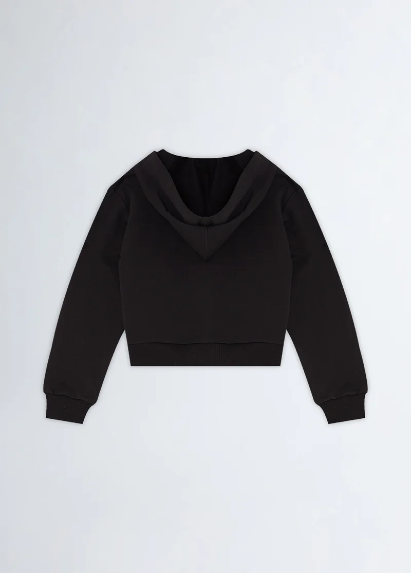 Liu Jo Sweatshirt with zip and rhinestones