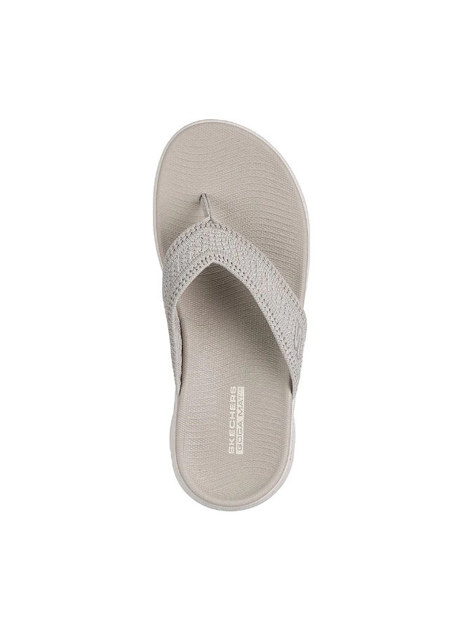 Skechers GOwalk Flex Holly Women's Flip Flop Sandals Taupe Lightweight Comfortable - Image 3