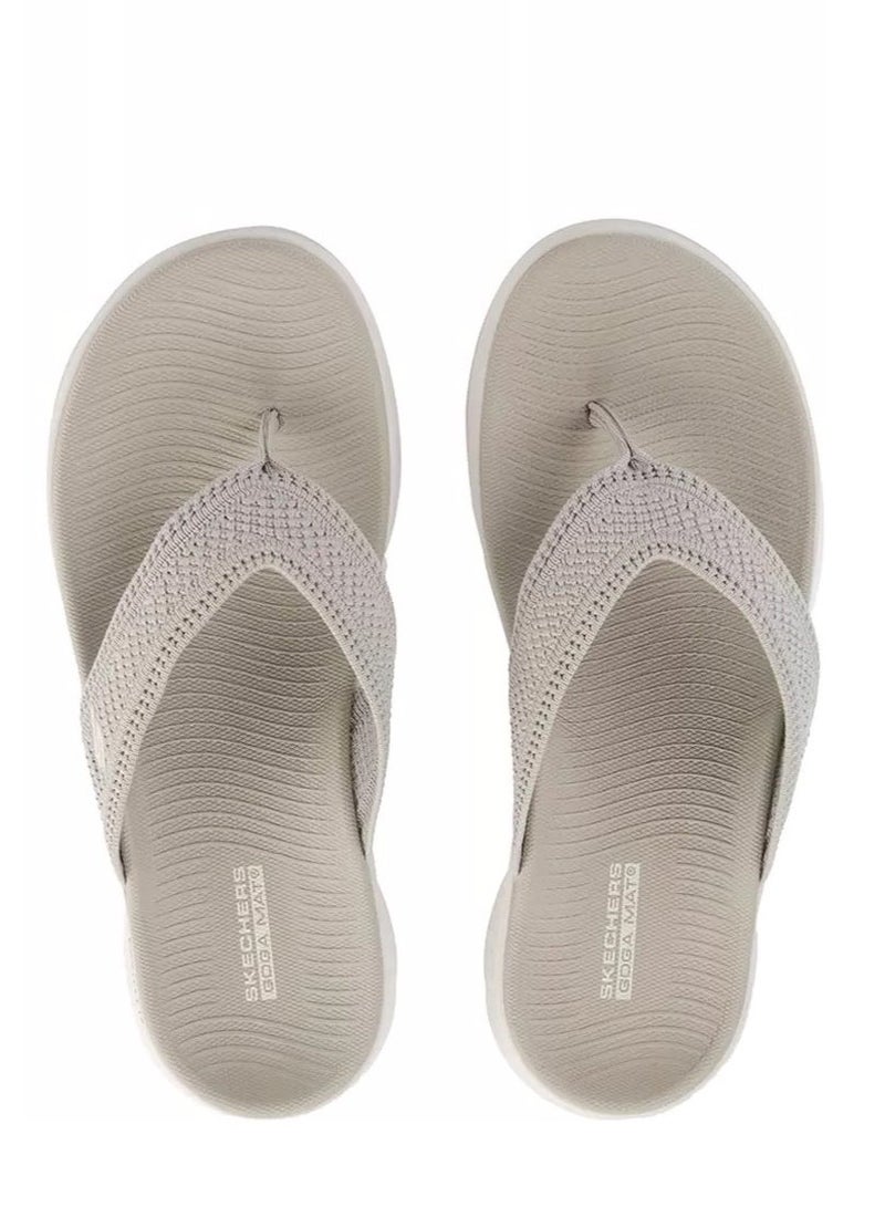 Skechers GOwalk Flex Holly Women's Flip Flop Sandals Taupe Lightweight Comfortable - Image 2