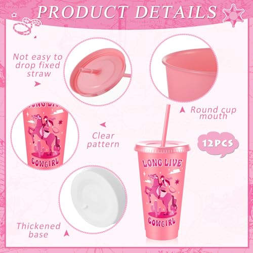 Chuangdi 12 Pcs Hero Cups 24 oz Plastic Reusable Tumblers with Lids and Straws Themed Drinking Cups for Birthday Decorations Party Favors Supplies Gifts - Image 3