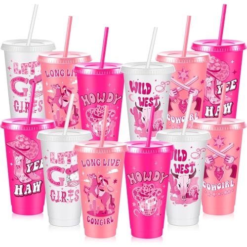 Chuangdi 12 Pcs Hero Cups 24 oz Plastic Reusable Tumblers with Lids and Straws Themed Drinking Cups for Birthday Decorations Party Favors Supplies Gifts - Image 1