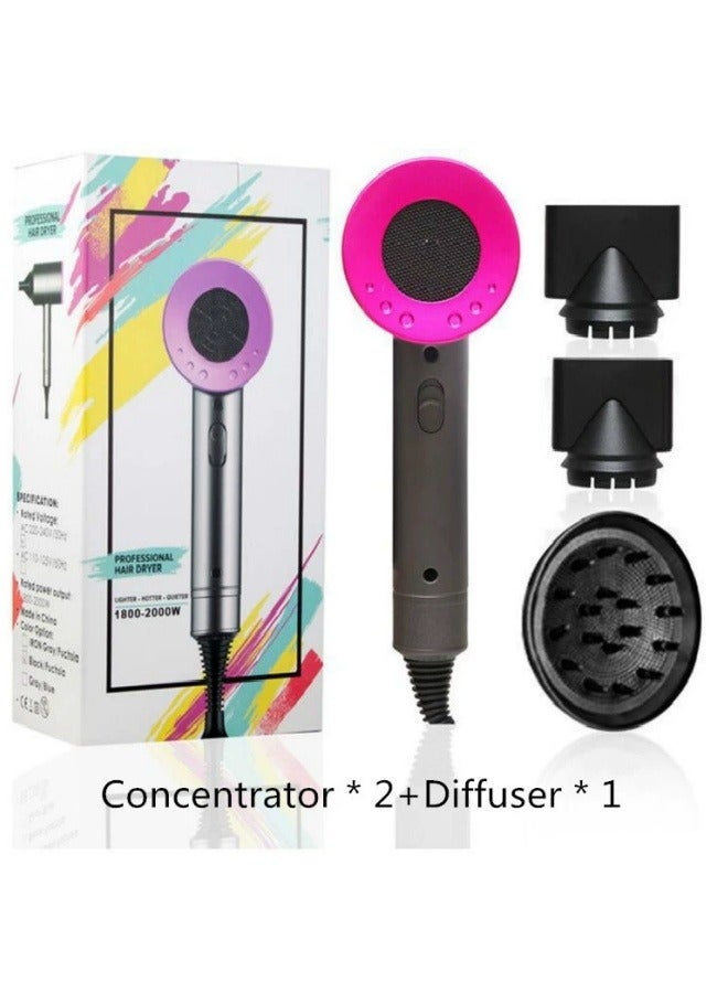 Professional Ionic Hair Dryer - Fast Drying Blower Hair Dryer with Thermo-Control, Low Noise, Includes Hair Diffuser and Concentrator for Perfect Styling - Image 3