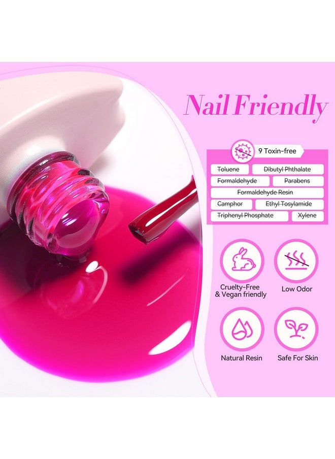 Born Pretty Jelly Gel Nail Polish Jelly Neon Hot Pink Gel Polish Translucent Sheer Ice Gel Polish Nail Art Manicure Salon Diy At Home  - Image 5
